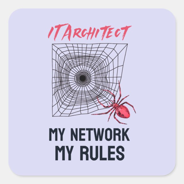 Funny IT Network Admin Humour Gift Square Sticker (Front)