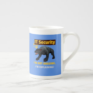 Funny IT Security Explaining Tech Humour Design Bone China Mug