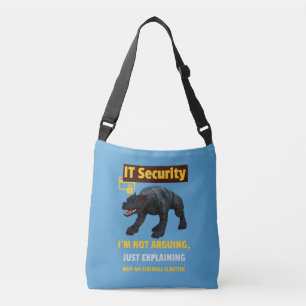 Funny IT Security Explaining Tech Humour Design Crossbody Bag