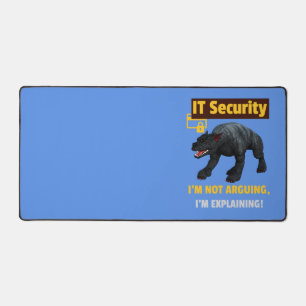 Funny IT Security Explaining Tech Humour Design Desk Mat