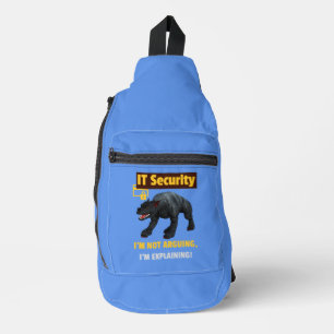 Funny IT Security Explaining Tech Humour Design Sling Bag