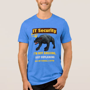 Funny IT Security Explaining Tech Humour Design Tri-Blend Shirt
