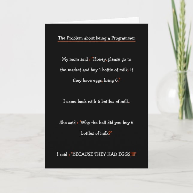 Funny IT Software Engineer Programmer Son Birthday Holiday Card (Front)