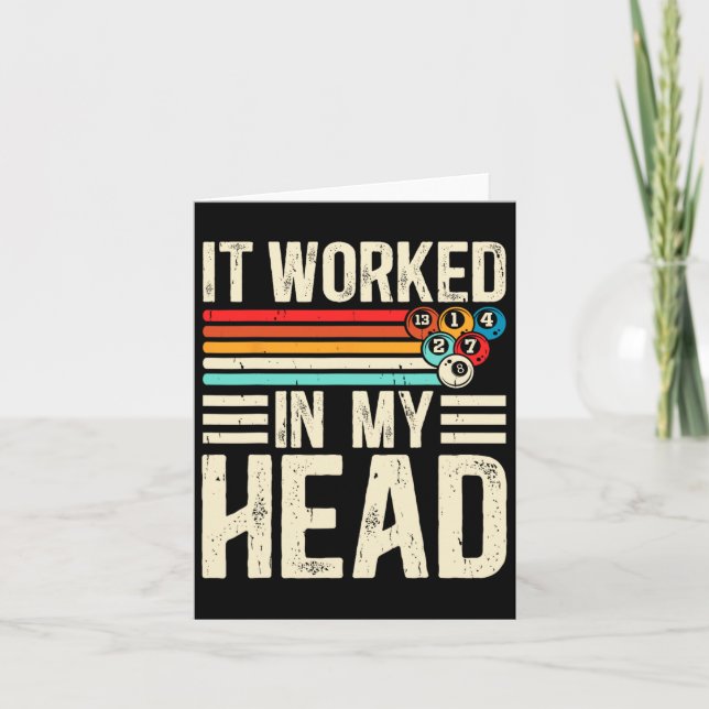 Funny It Worked In My Head Billiard Pool Player Sp Card (Front)