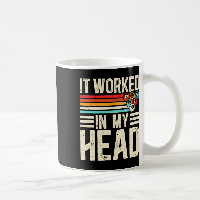 Funny It Worked In My Head Billiard Pool Player Sp Coffee Mug (Right)