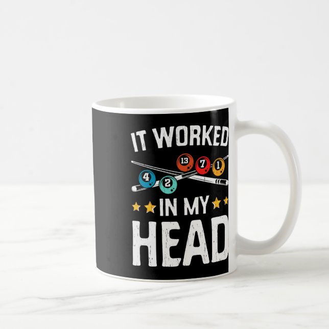 Funny It Worked In My Head Billiard Pool Player Sp Coffee Mug (Right)