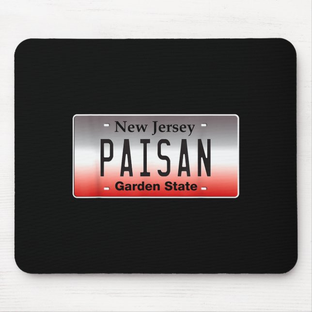 Funny Italian American Flag Paisan Nj New Jersey C Mouse Pad (Front)