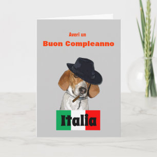 Funny Italian Birthday Mobster Charley Dog Card