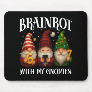 Funny Italian Brainrot Christmas 67 Gnomes X-mas B Mouse Pad