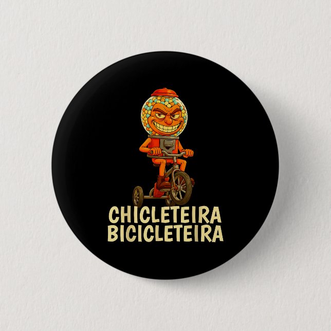 Funny Italian Brainrot Kids Meme Chicleteira Bicic 6 Cm Round Badge (Front)
