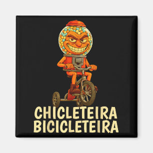 Funny Italian Brainrot Kids Meme Chicleteira Bicic Magnet