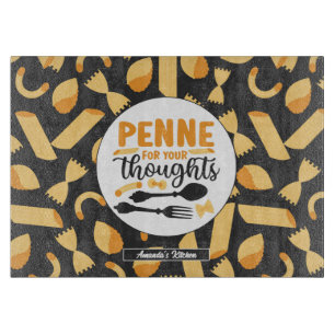Funny Italian Food Chef Vintage Pasta Pattern Cutting Board