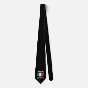 Funny Italian Gift Idea Meatball Italy Flag1 Tie