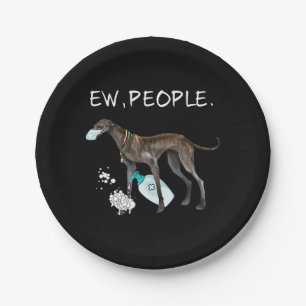 funny italian greyhound ew people dog lover gift paper plate