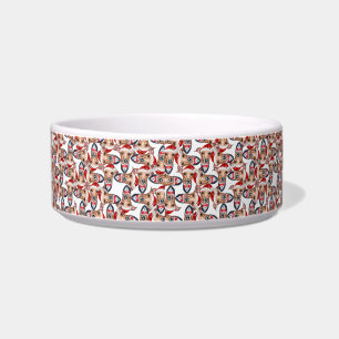 Funny Italian Greyhound Name Christmas Pattern Bowl