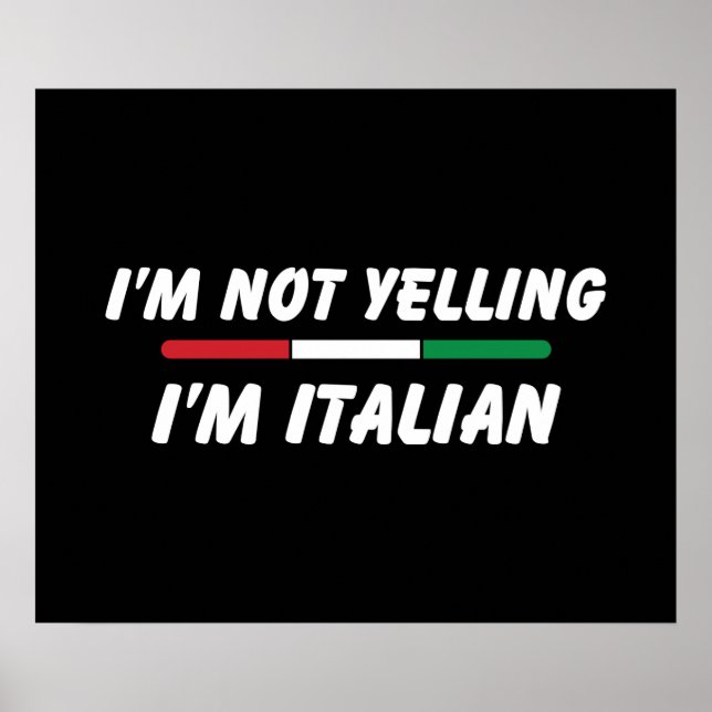 Funny Italian Joke, Italian American Family Poster (Front)