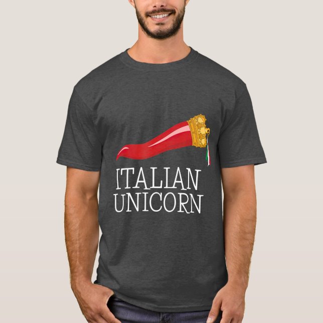 Funny Italian Lucky Charm Cornicello Italian T-Shirt (Front)