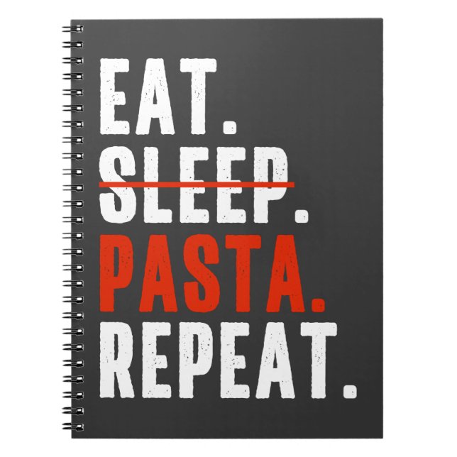 Funny Italian Pasta Lovers Saying Notebook (Front)