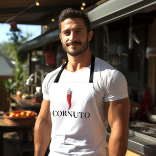 Funny Italian Red Horn Pendant Apron