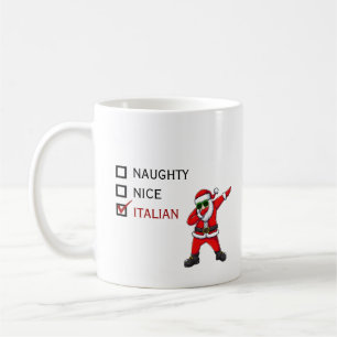 Funny Italian Santa naughty nice Coffee Mug
