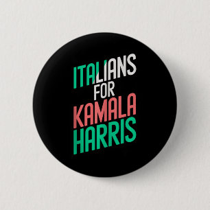 Funny Italians Girls For Kamala Harris Italy 47th 6 Cm Round Badge
