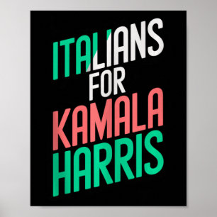 Funny Italians Girls For Kamala Harris Italy 47th  Poster