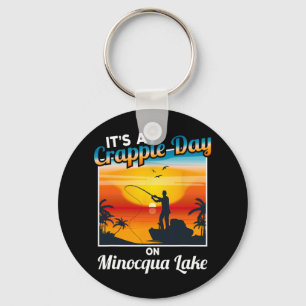 Funny It's A Crappie Day On Minocqua Lake Key Ring