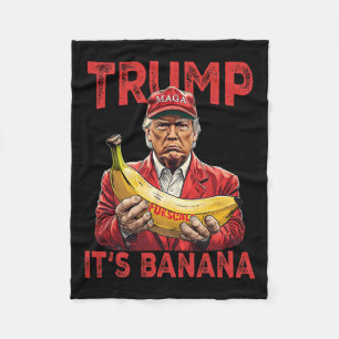 Funny It's Banana For Scales Trump Fleece Blanket