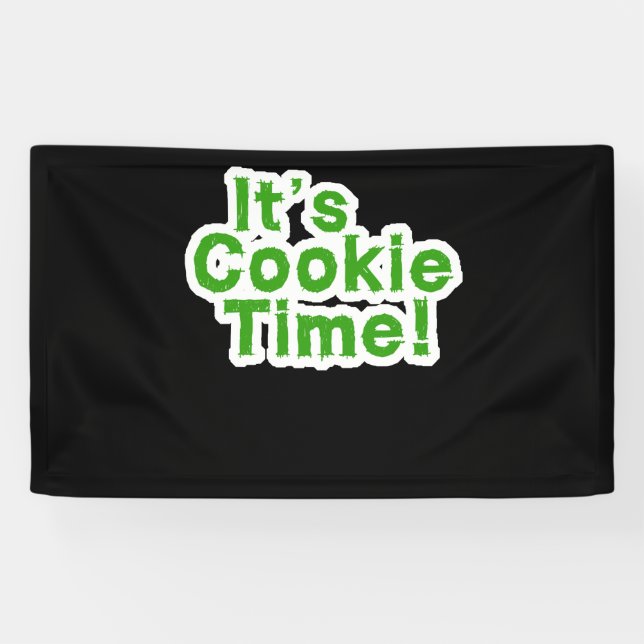 Funny Its Cookie Time Scouts Girl Kids Scouting Mo Banner (Horizontal)
