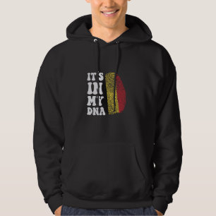 Funny it's in my DNA Belgium flag Fingerprint Hoodie
