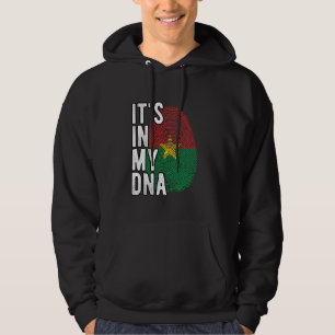Funny it's in my DNA Burkina faso flag Fingerprint Hoodie