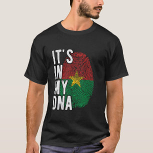 Funny it's in my DNA Burkina faso flag Fingerprint T-Shirt