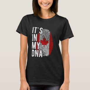 Funny it's in my DNA Canada flag Fingerprint T-Shirt