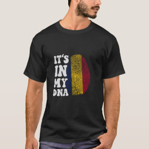 Funny it's in my DNA Chad flag Fingerprint T-Shirt