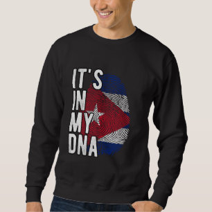 Funny it's in my DNA Cuba flag Fingerprint Sweatshirt