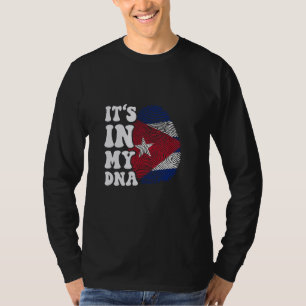 Funny it's in my DNA Cuba flag Fingerprint T-Shirt