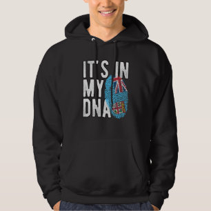 Funny it's in my DNA Fiji flag Fingerprint Hoodie