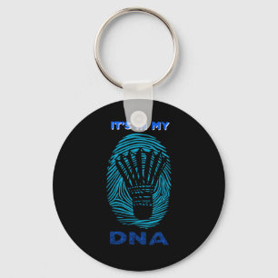 Funny It's In My Dna For Family Of Dminton Players Key Ring