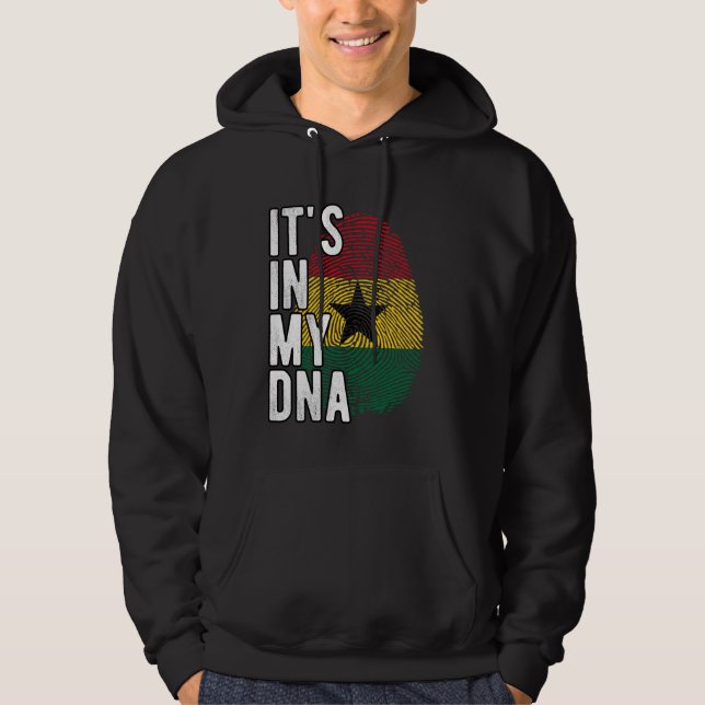 Funny it's in my DNA Ghana flag Fingerprint Hoodie (Front)