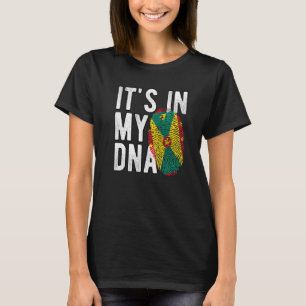 Funny it's in my DNA Grenada flag Fingerprint Prem T-Shirt