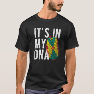 Funny it's in my DNA Grenada flag Fingerprint Prem T-Shirt