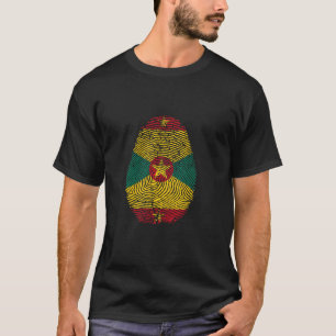 Funny it's in my DNA Grenada flag Fingerprint T-Shirt