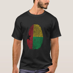 Funny it's in my DNA Guinea Bissau flag Fingerprin T-Shirt