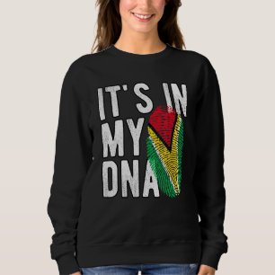 Funny it's in my DNA Guyana flag Fingerprint Sweatshirt