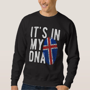 Funny it's in my DNA Iceland flag Fingerprint Sweatshirt