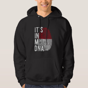 Funny it's in my DNA Indonesia flag Fingerprint Hoodie
