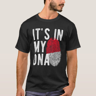 Funny it's in my DNA Indonesia flag Fingerprint T-Shirt