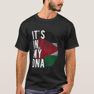 Funny it's in my DNA Jordan flag Fingerprint T-Shirt