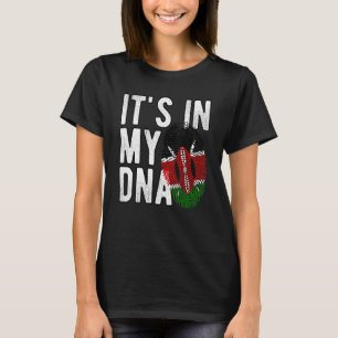Funny it's in my DNA Kenya flag Fingerprint T-Shirt