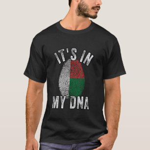 Funny it's in my DNA Madagascar flag Fingerprint T-Shirt
